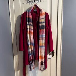 Wool Alternate Pea Coat and Scarf